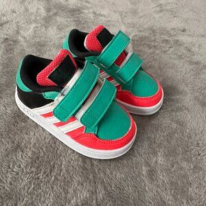 Adidas Breaknet Sneakers Shoes Toddler Baby Size 4 Green Orange
